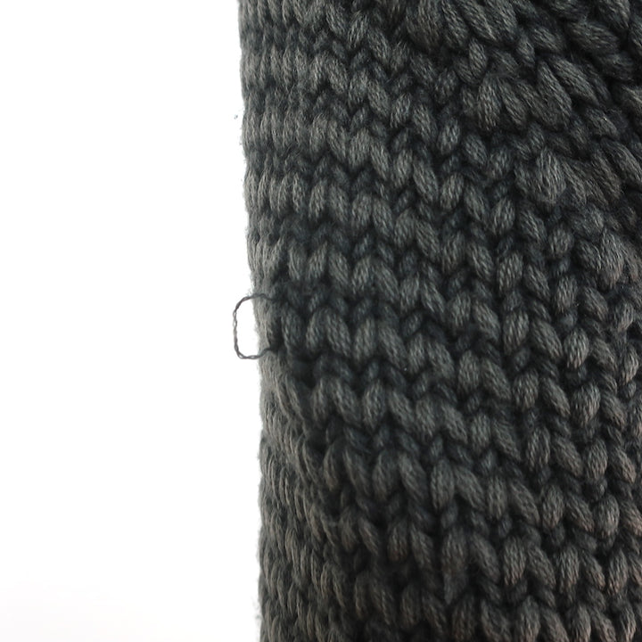 T by Alexander Wang Hoodie Gray Crochet Wool Size Extra Small Pullover Sweater