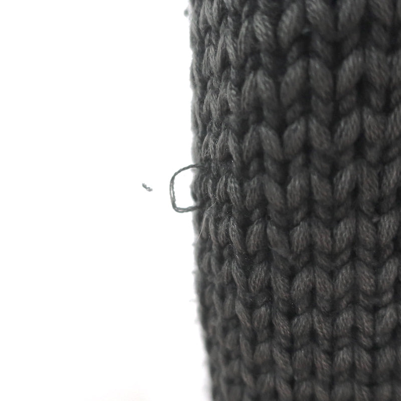 T by Alexander Wang Hoodie Gray Crochet Wool Size Extra Small Pullover Sweater