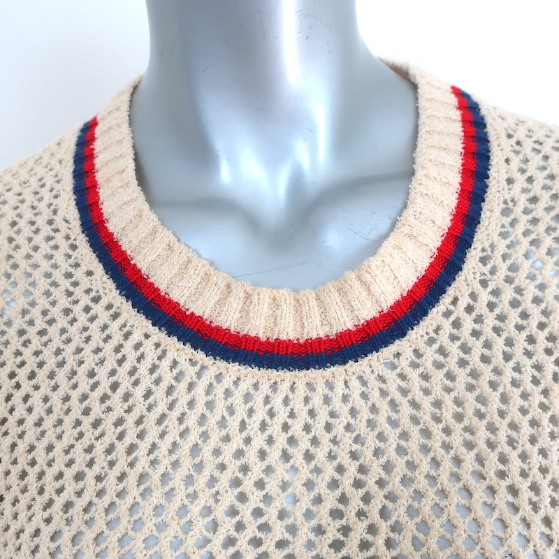 Isabel Marant Etoile Sweater Manray Ivory Open Knit Size 38 Crewneck Pullover