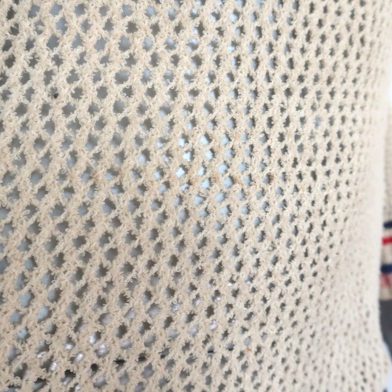 Isabel Marant Etoile Sweater Manray Ivory Open Knit Size 38 Crewneck Pullover