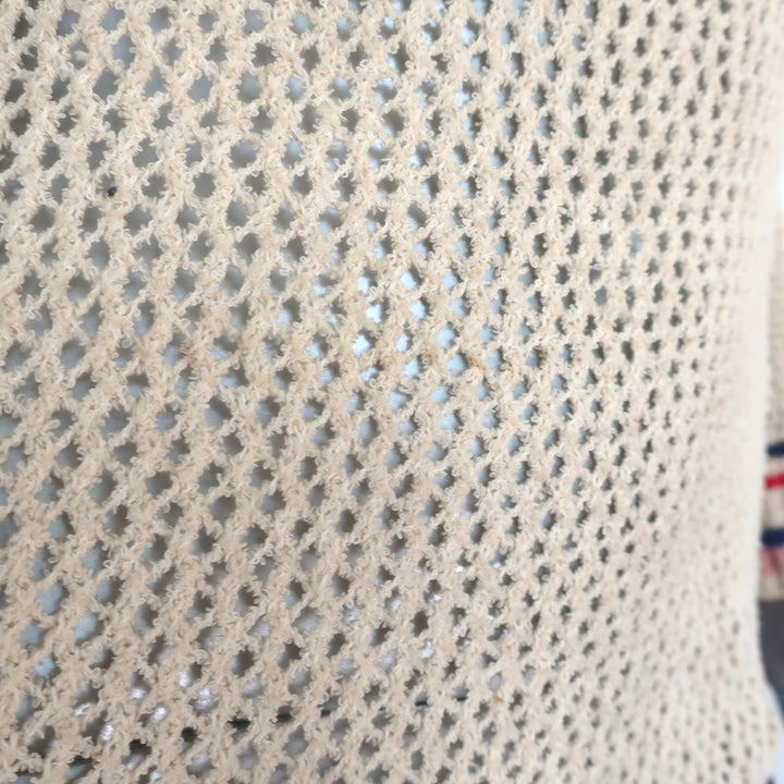 Isabel Marant Etoile Sweater Manray Ivory Open Knit Size 38 Crewneck Pullover
