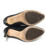 Jimmy Choo Grand Knee High Boots Black Grained Leather Size 37.5