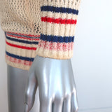 Isabel Marant Etoile Sweater Manray Ivory Open Knit Size 38 Crewneck Pullover