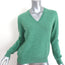 Chloe Cashmere V-Neck Sweater Jungle Green Size Medium