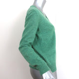 Chloe Cashmere V-Neck Sweater Jungle Green Size Medium