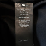 Yves Salomon Oversized Leather Biker Jacket Black Lambskin Size 38