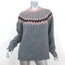 Jason Wu GREY Fair Isle Sweater Olympia Wool-Blend Size Medium Crewneck Pullover