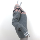 Jason Wu GREY Fair Isle Sweater Olympia Wool-Blend Size Medium Crewneck Pullover