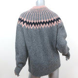 Jason Wu GREY Fair Isle Sweater Olympia Wool-Blend Size Medium Crewneck Pullover