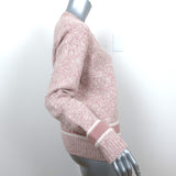 Christian Dior V-Neck Sweater Blush Wool-Cashmere Mouline Knit Size US 8