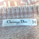 Christian Dior V-Neck Sweater Blush Wool-Cashmere Mouline Knit Size US 8