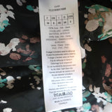 Christian Dior Cutout Long Sleeve Maxi Dress Black Floral Print Silk Size US 4