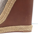 Christian Louboutin Deroba 140 Espadrille Wedges Taupe Flannel Size 41 NEW