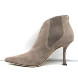 Jimmy Choo Ankle Boots Maiara Taupe Suede Size 39 Pointed Toe Booties