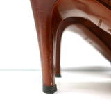 Bottega Veneta Intrecciato Circle Cutout Sandals Brown Leather Size 40