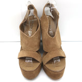 Pedro Garcia Platform Slingback Wedge Sandals Tamesis Brown Suede Size 40 NEW