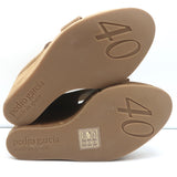 Pedro Garcia Platform Slingback Wedge Sandals Tamesis Brown Suede Size 40 NEW