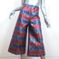 Gucci Garden One of a Kind Cropped Wide Leg Pants Red/Blue Lurex Size 2