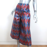 Gucci Garden One of a Kind Cropped Wide Leg Pants Red/Blue Lurex Size 2