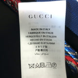 Gucci Garden One of a Kind Cropped Wide Leg Pants Red/Blue Lurex Size 2