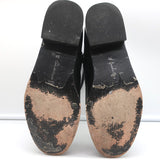 Gianvito Rossi Lagarde Combat Boots Black Leather Size 38 Flat Ankle Boots