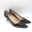 Manolo Blahnik BB 50 Pumps Black Patent Leather Size 40 Pointed Toe Kitten Heel