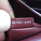 Christian Dior Miss Dior Long Chain Medium Flap Bag Burgundy Cannage Leather