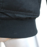 Christian Dior Bomber Jacket Black Pintucked Cotton Size 48 Unisex