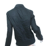 Christian Dior Bomber Jacket Black Pintucked Cotton Size 48 Unisex