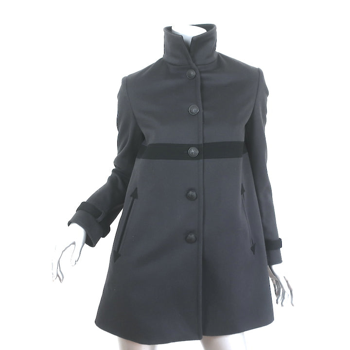 Rag &amp; Bone Military Coat Charcoal Wool Size Small