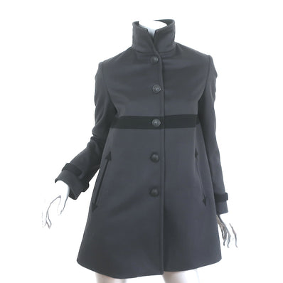 Rag & Bone Military Coat Charcoal Wool Size Small