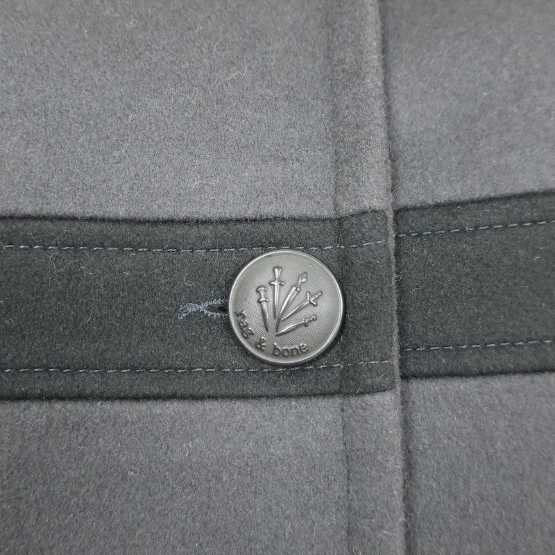 Rag &amp; Bone Military Coat Charcoal Wool Size Small