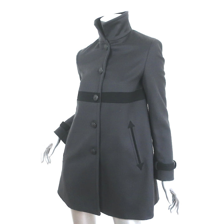Rag &amp; Bone Military Coat Charcoal Wool Size Small