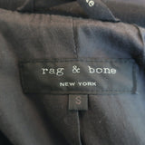Rag & Bone Military Coat Charcoal Wool Size Small