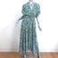 Maje Open Back Maxi Dress Rachelli Blue Floral Print Chiffon Size 36 NEW