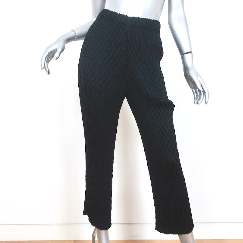 Authentic Louis Vuitton Black 100% Silk Capri Pants Size 34