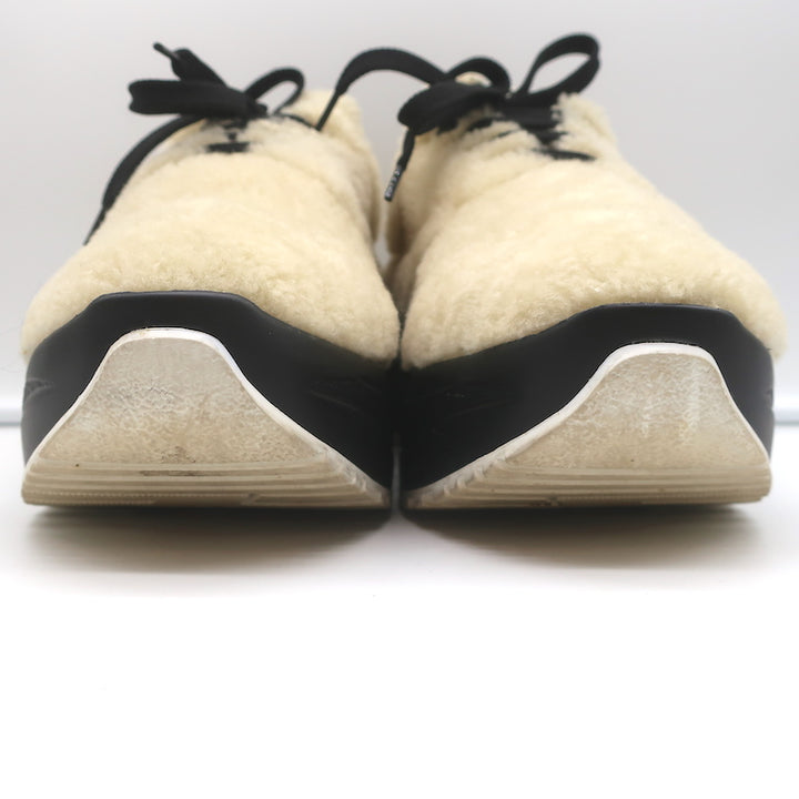 Celine Delivery Shearling Platform Sneakers Ecru Size 41