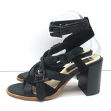 Rag & Bone Crisscross Buckle Sandals Leith Black Leather & Suede Size 37