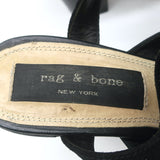 Rag & Bone Crisscross Buckle Sandals Leith Black Leather & Suede Size 37