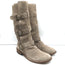 Fiorentini + Baker Eternity 7040 Three-Buckle Boots Taupe Suede Size 36.5