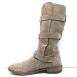 Fiorentini + Baker Eternity 7040 Three-Buckle Boots Taupe Suede Size 36.5