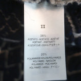 Giada Forte Pullover Sweater Navy Wool-Blend Geometric Textured Knit Size II