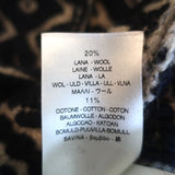 Giada Forte Pullover Sweater Navy Wool-Blend Geometric Textured Knit Size II