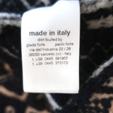 Giada Forte Pullover Sweater Navy Wool-Blend Geometric Textured Knit Size II