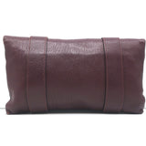 Marc Jacobs Padlock Flap Clutch Burgundy Grained Leather Small Bag