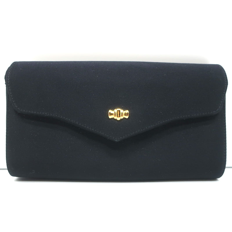 Tiffany &amp; Co. Satin Flap Clutch Black Mini Evening Bag