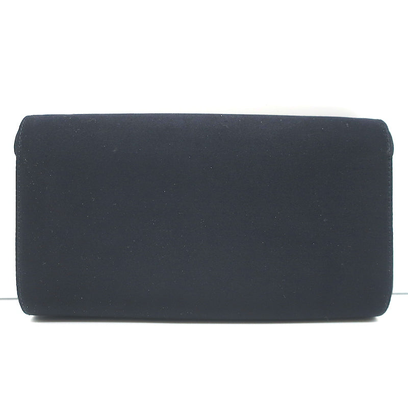 Tiffany &amp; Co. Satin Flap Clutch Black Mini Evening Bag