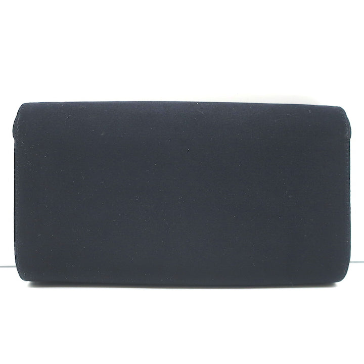 Tiffany &amp; Co. Satin Flap Clutch Black Mini Evening Bag
