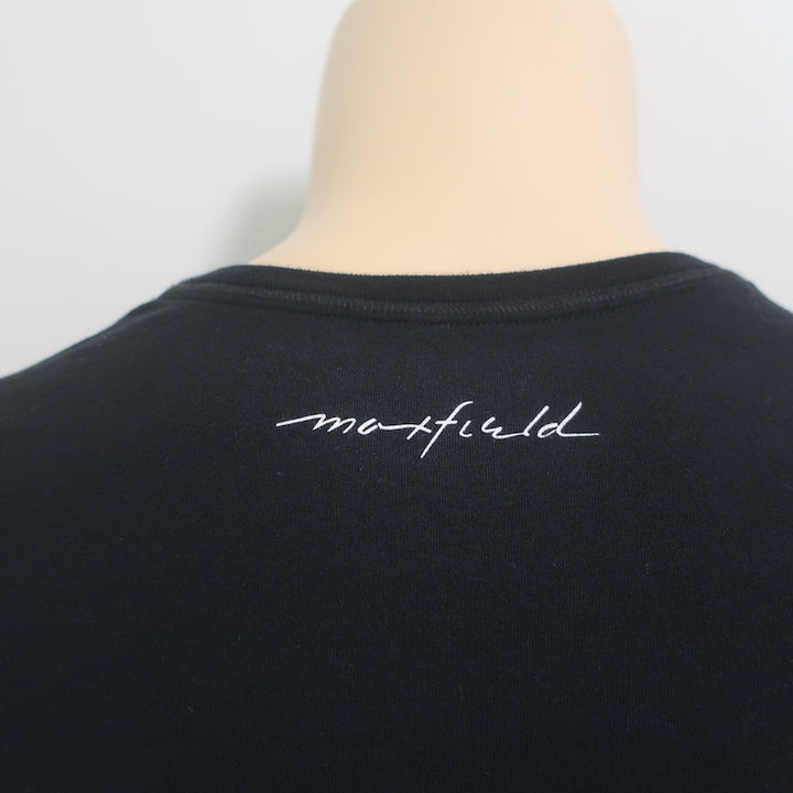 Maxfield Private Collection T-Shirt Black Cotton Size Large Short Sleeve Tee