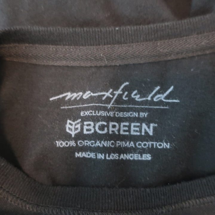 Maxfield Private Collection T-Shirt Black Cotton Size Large Short Sleeve Tee